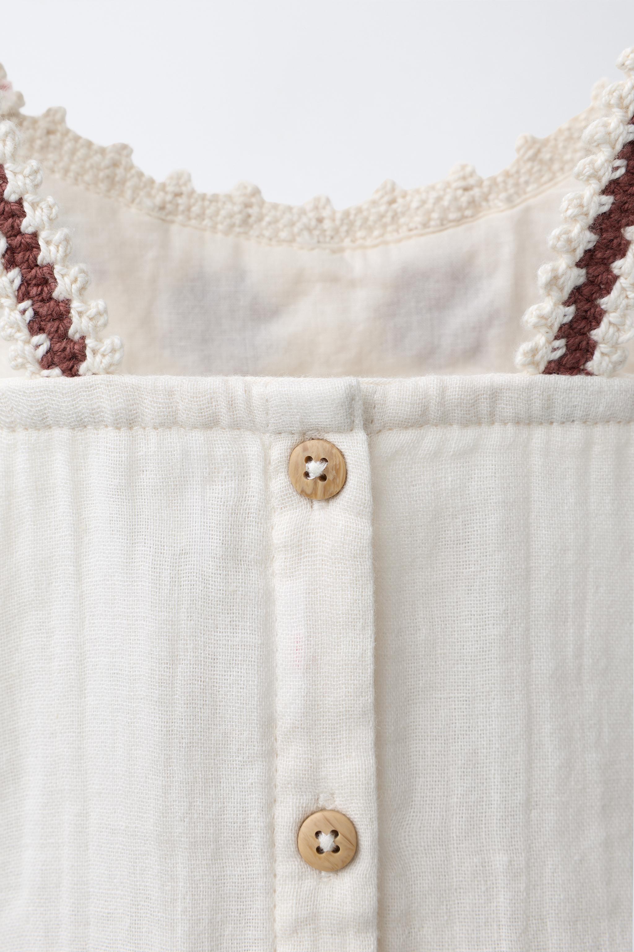 COMBINED CROCHET KNIT TOP